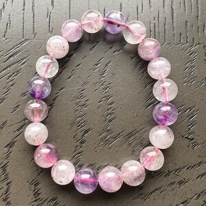 Purple Super 7 bracelet 8mm SIZE 6.5’